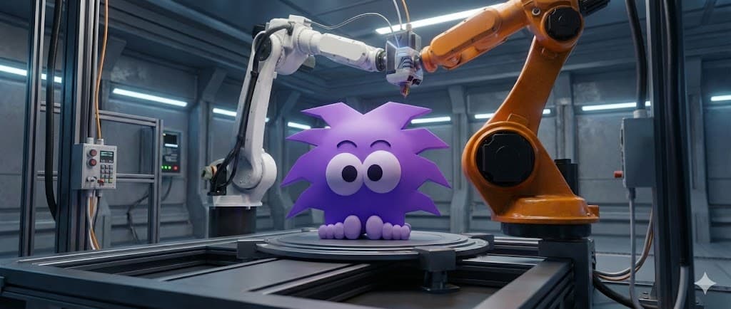 Una impresora 3D en funcionamiento